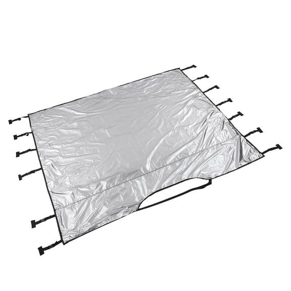 Universal Black Oxford Cloth Caravan Front Towing Cover Protector Shield with LED Lights