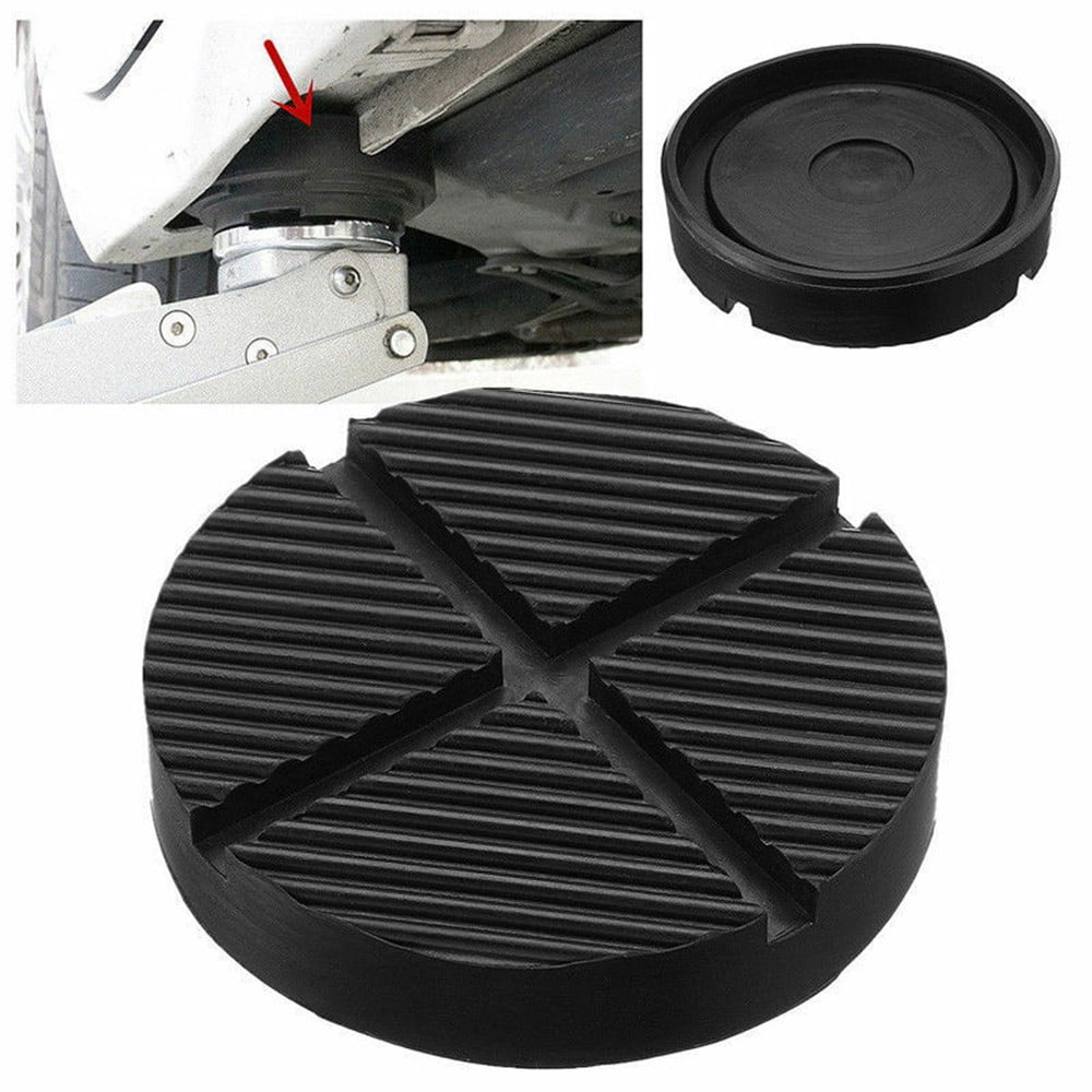 Universal Black Rubber Slotted Floor Jack Pad Frame Rail Adapter Pinch Weld