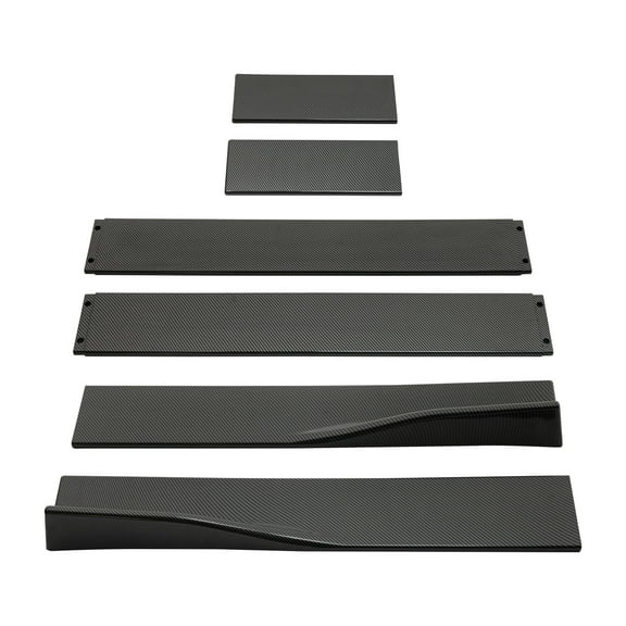 Universal Black Style Style Car Side Skirts 2.2M Car Rocker Extension Panel Splitter Lip Compatible with Mitsubishi, Subaru,VW, Mazda,Mustang, Honda, Toyota, BMW Chevrolet, Ford