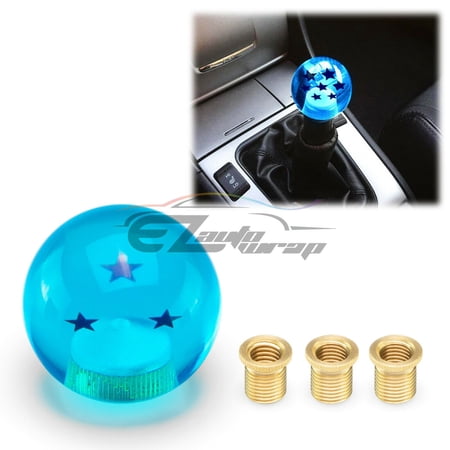 Universal Blue Dragon Ball Z 3 Star 54mm Shift Knob With Adapters Fit Most Cars