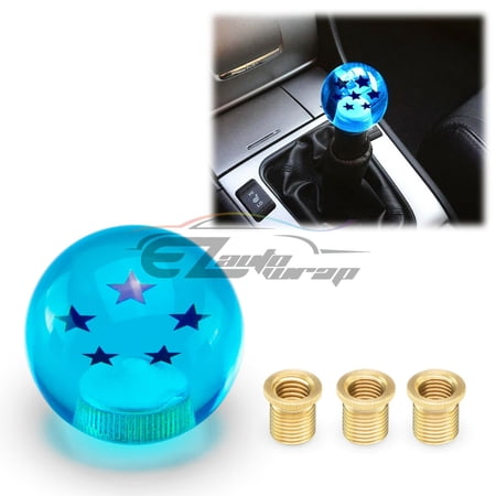 Universal Blue Dragon Ball Z 5 Star 54mm Shift Knob With Adapters Fit Most Cars