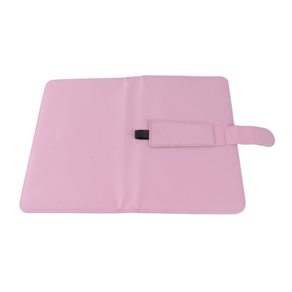 Universal Bluetooth Keyboard Stand Folio Case Protective Cover for Android iOS Smartphones Pink