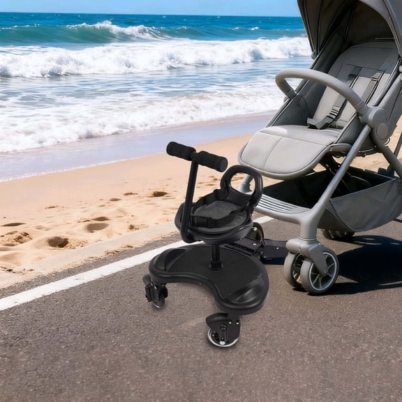 Universal Board with Detachable Seat, Adjustable Ride Along Accessory