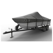 Universal Boat Cover, Waterproof Marine-Grade Cover for 12'-14' L & Up to 68" W, Heavy-Duty & UV-Resistant, Ideal for Bass Boats, V-Hull, Fishing & Runboat