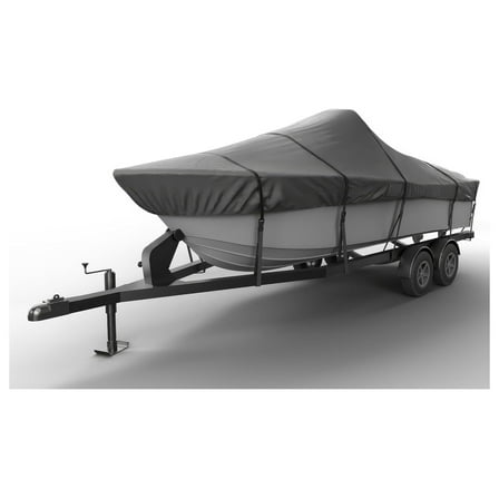 Universal Boat Cover, Waterproof Marine-Grade Cover for 12'-14' L & Up to 68" W, Heavy-Duty & UV-Resistant, Ideal for Bass Boats, V-Hull, Fishing & Runboat