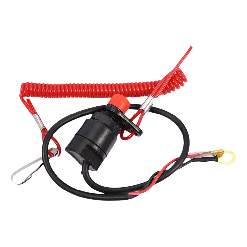 Universal Boats Outboard Engine Motor Kill Stop Switch W/ Safety Tether
