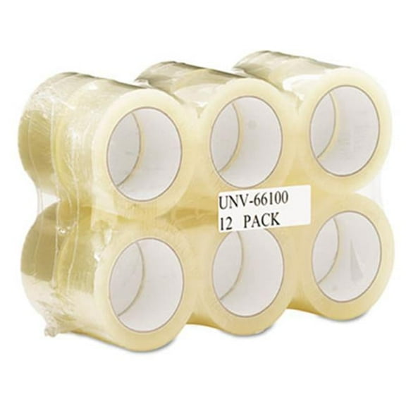 Universal  Box Sealing Tape - Clear - 2 in. x 110 yards - 3 in. Core - 12-Pack