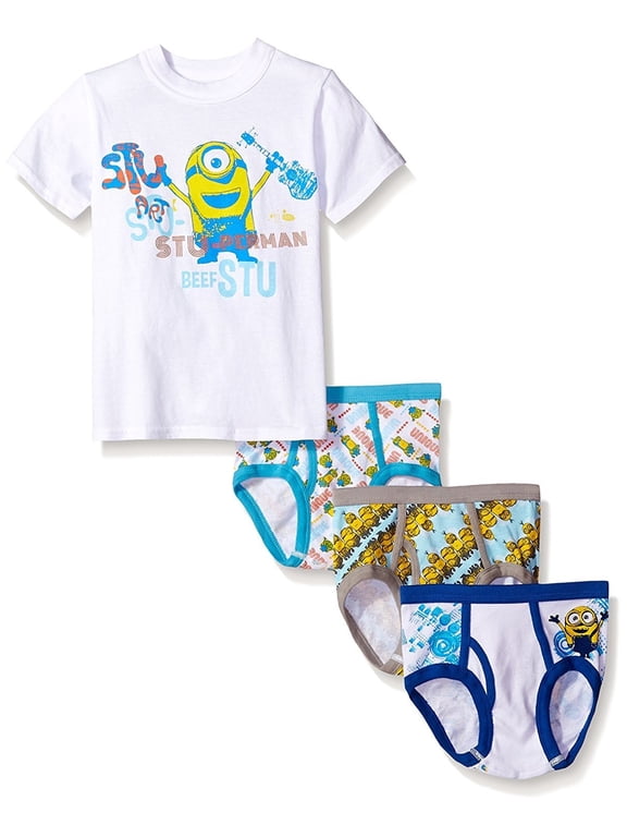 Universal Boys' Minions 3-Pack Underwear and T-Shirt Set