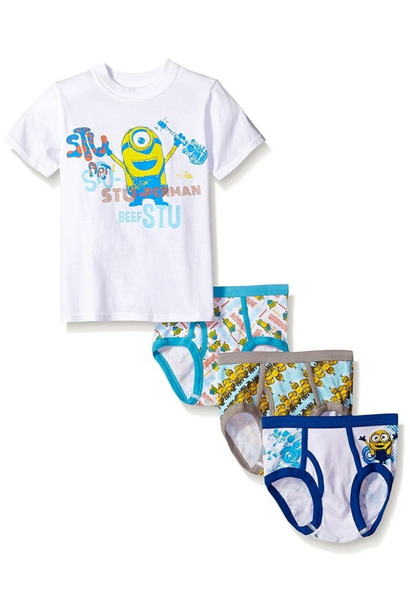 Universal Boys' Minions 3-Pack Underwear and T-Shirt Set