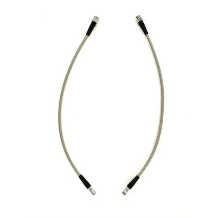 Universal Braided SS Brake Hose, 15" Long with 10mm Banjo (Includes hardware)