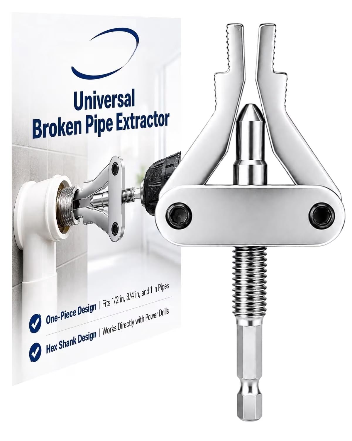 Pipe Filing Tool Universal Broken Pipe Extractor Fits 1/2