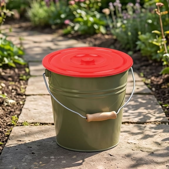Universal Bucket Lid Heavy Duty Leak-Proof Replacement Pail Cover Tight Snap On Round Sealing Lid for Storage Water Food Garden Garage 5 Gallon Containers