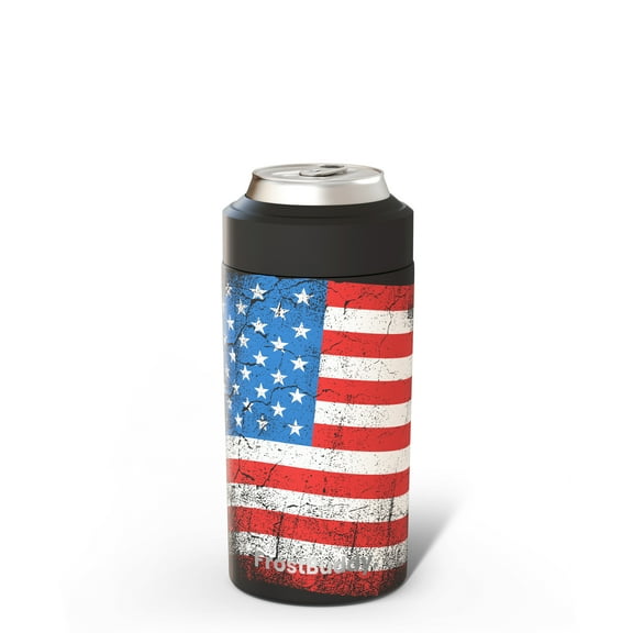Frost Buddy Universal Can Cooler - Fits all - Stainless Steel Can Cooler for 12 oz & 16 oz Regular or Slim Cans & Bottles - Stainless Steel