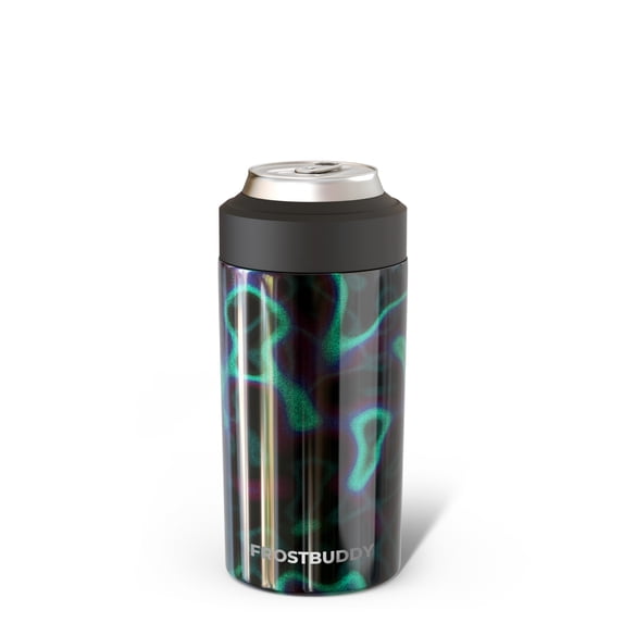 Frost Buddy Universal Can Cooler - Fits all - Stainless Steel Can Cooler for 12 oz & 16 oz Regular or Slim Cans & Bottles - Stainless Steel