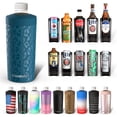 thumbnail image 1 of Universal Buddy XL Can Cooler by Frost Buddy - Fits 12-ounce, 16-ounce, 20-ounce, and 24-ounce Cans and Bottles - Keep Your Drinks Refreshingly Chilled for over 12 hours (Teal Leopard), 1 of 6
