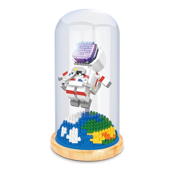 Universal Building Block Astronaut Model Building Toys Gift Miniature Blocks Mini Block Set DIY Block Toys Earth (with Lights),Style C