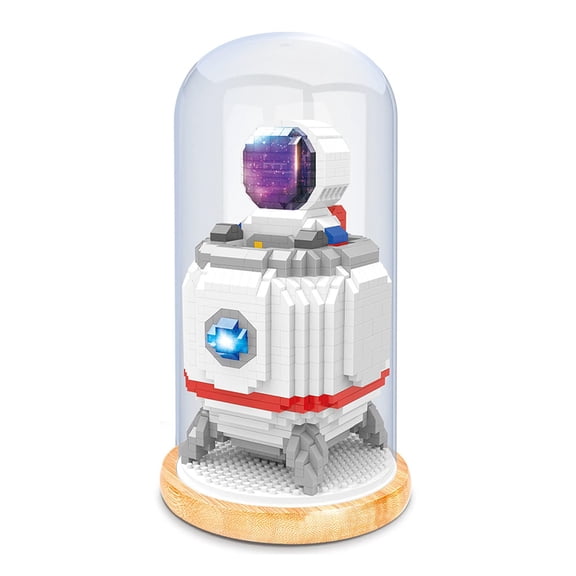 Universal Building Block Astronaut Model Building Toys Gift Miniature Blocks Mini Block Set DIY Block Toys Lift-Off No. 1 (with Lights),Style A