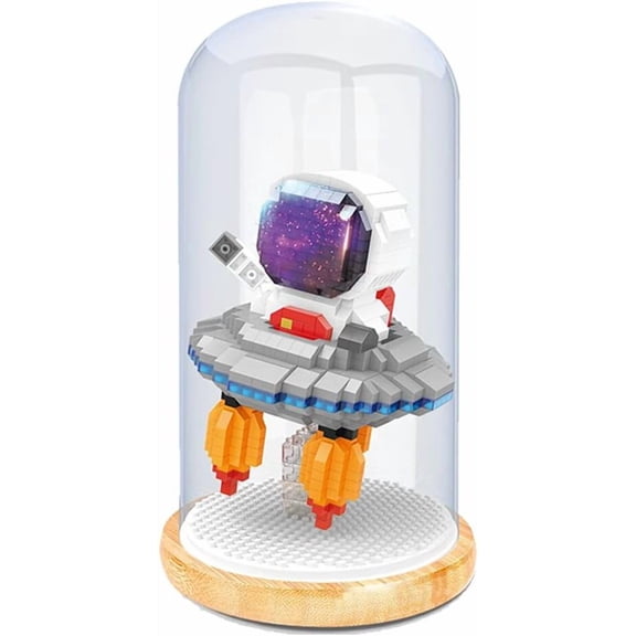Universal Building Block Astronaut Model Building Toys Gift Miniature Blocks Mini Block Set DIY Block Toys Spaceship (with Lights),Style I