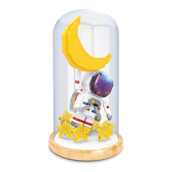 Universal Building Block Astronaut Model Building Toys Gift Miniature Blocks Mini Block Set DIY Block Toys Stars (with Lights),Style B