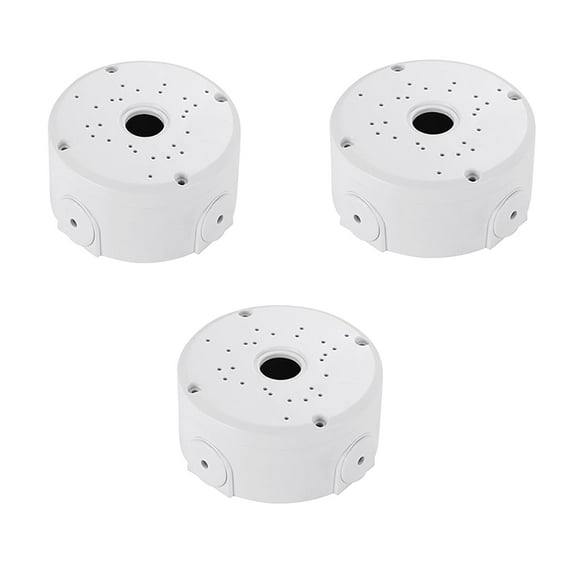 Universal Bullet Security Camera Junction Box Mount Bracket Plastic Rainproof for IP Electric Enclosure, Indoor/Outdoor Wall Cable Base Boxes (3 Pack)