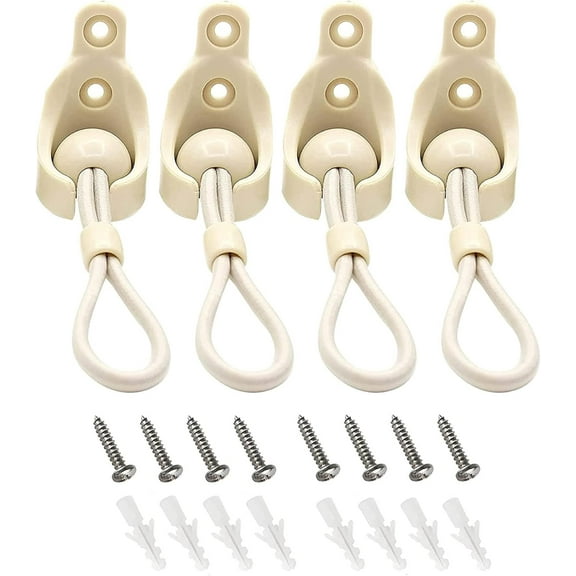 Universal Bungee Kit Parts for Sun Shades Blackout Roller up Blinds (Bungee Kit 2 Set, Sand)