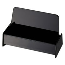 Universal Business Card Holder, Holds 50 2 x 3.5 Cards, 3.75 x 1.81 x 1.38, Plastic, Black