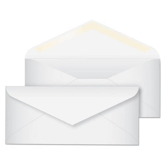 Universal Business Envelope, #10, Monarch Flap, Gummed Closure, 4.13 x 9.5, White, 250/Carton (36319)