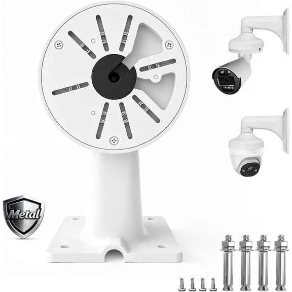 Universal CCTV Security Camera Mount Wall Mount Bracket for Surveillance House Indoor Bullet Dome IP Camera Holder Outdoor Junction Box Cable Pole Mounting Arm Outdoor Video Surveillance