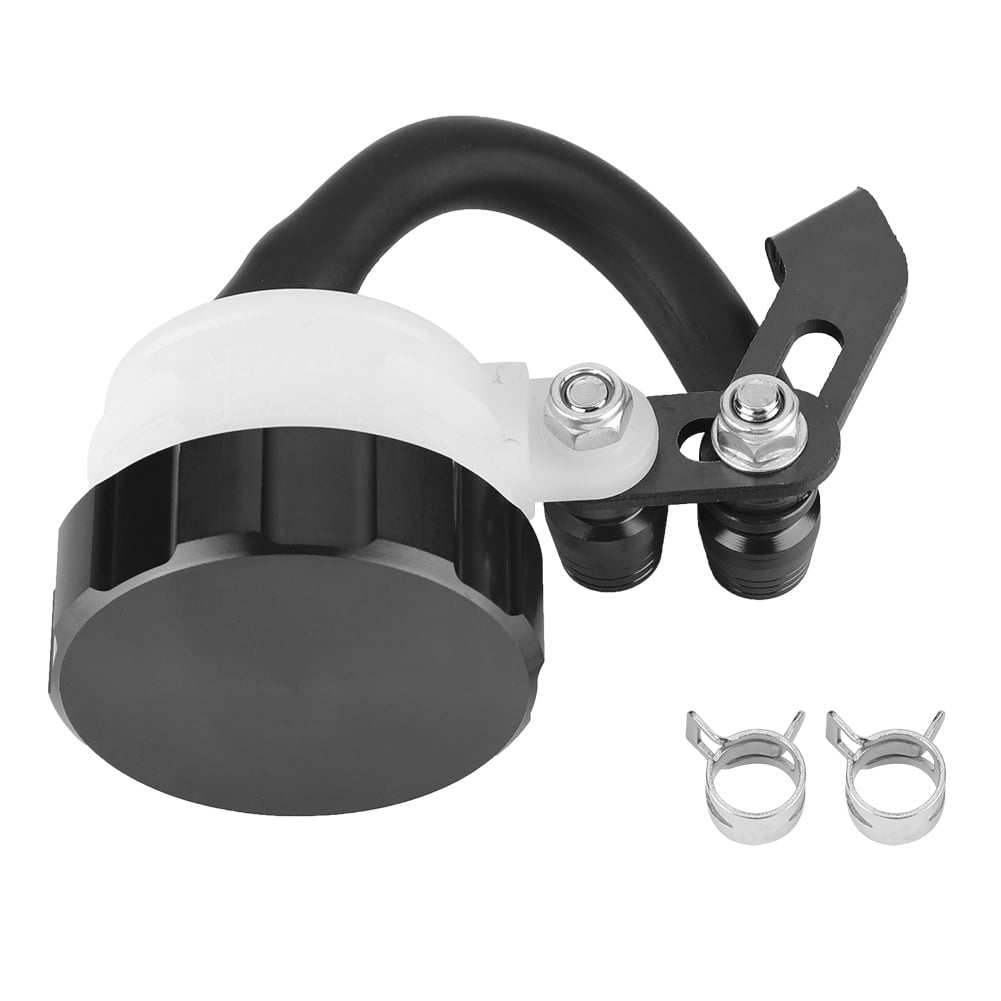 Universal CNC Motorcycle Oil Cylinders Brake Reservoir Front Clutch Tank Fluid Bottle (Black)