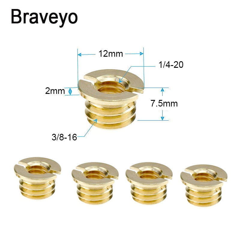 Universal Camera Adapter Screw 1/4 to 3/8 Inch Conversion Nut Tripod