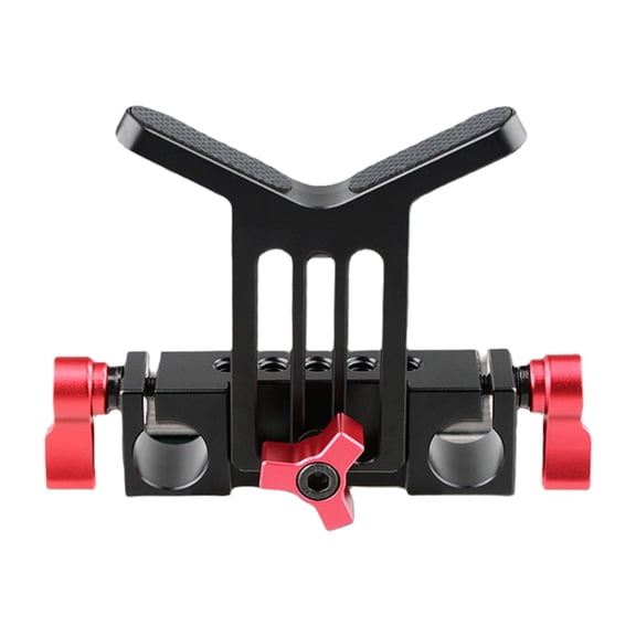 Universal Camera Lens Support with Standard 15mm Double Rod Clamp Rail Block for DSLR Camera Rig Shoulder Support System