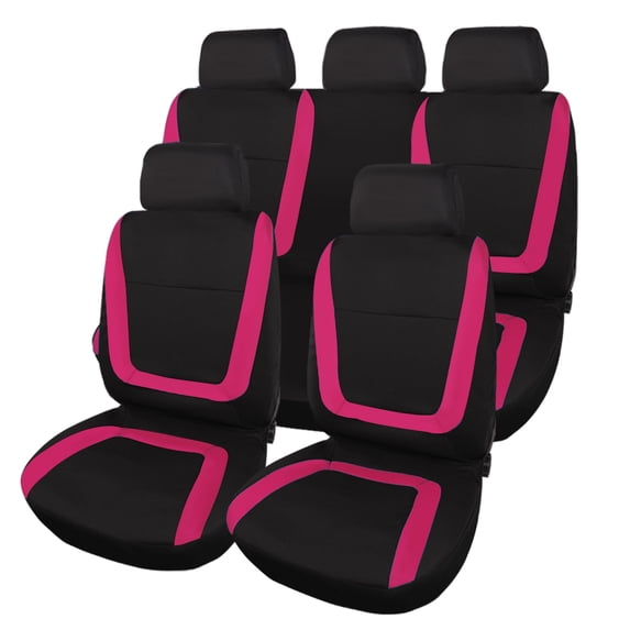Universal Car 5 Seat Covers Full Set Breathable 3-Layers Front Rear Cushion Protector