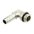 thumbnail image 1 of Universal Car 90 Degree Brass Fitting Hose Adapter 8mm 5/16" Barb to Male G1/4" BSP BSPT Silver Tone, 1 of 6