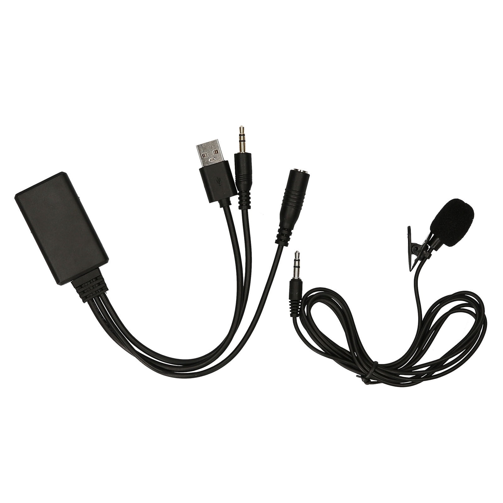 Universal Car AUXIN Aux Panel BT Audio Wire Wireless Microphone