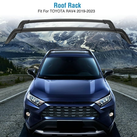 Universal Car Accessories Bars Rack Aluminum Roof Rack with Anti-Theft Lock Adjustable Window Frame for Toyota RAV4 2019-2023 with Side Rails
