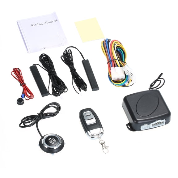 Universal Car Alarm Systems SUV Keyless Entry Engine Start System Push Button Remote Entry Anti-theft Security Upgrade 11.8 x 3.9 Inches / 30 x 10 cm