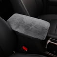 thumbnail image 1 of Universal Car Armrest Cover Soft Fluffy Center Console Elbow Cushion Anti- Elastic Strap Armrest Box Protector Pad for Car SUV Truck Interior Decor, 1 of 8