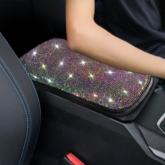 Universal Car Armrest Cushion Pad with Flashing LED Support for Elbow Comfort, Non-Slip Center Console Cover Accessory for Vehicle Interior Protection and Driving Relaxation