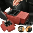 thumbnail image 1 of Universal Car Armrest Organizer Pad - 3-in-1 Center Console Storage Box with Tissue Holder, Elbow Cushion, and Storage Bag, Easy Installation No Tools Required, 1 of 4