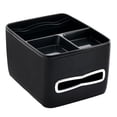 thumbnail image 1 of Universal Car Armrest Storage Box Multifuntional Seat Organizer with 2 Cup Holder Tissue Box Console Organizer for Card Lipstick black, 1 of 8