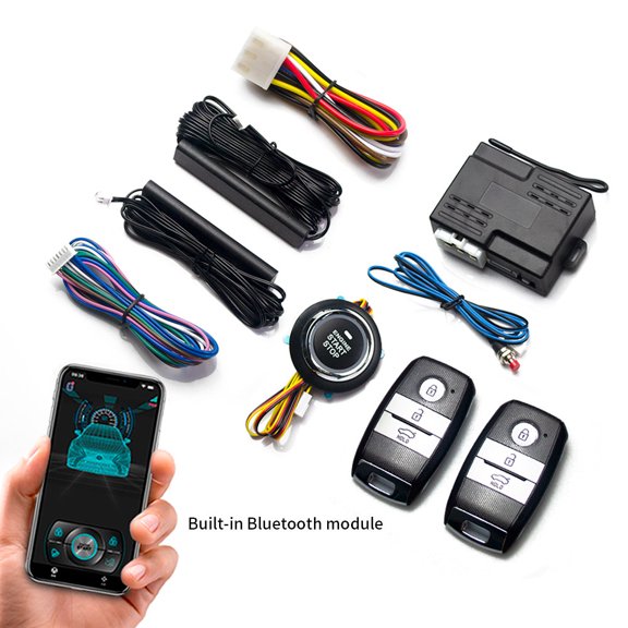 Universal Car Bluetooth Remote Control One-Click Start Keyless Entry Remote Start One-Way Anti-Theft Alarm