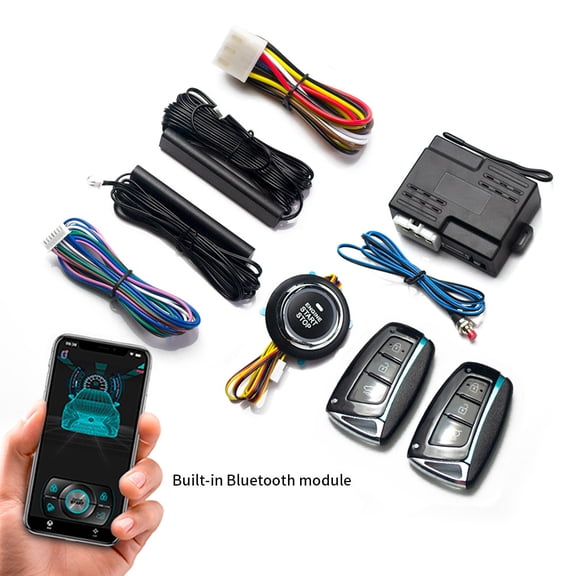 Universal Car Bluetooth Remote Control One-Click Start Keyless Entry Remote Start One-Way Anti-Theft Alarm