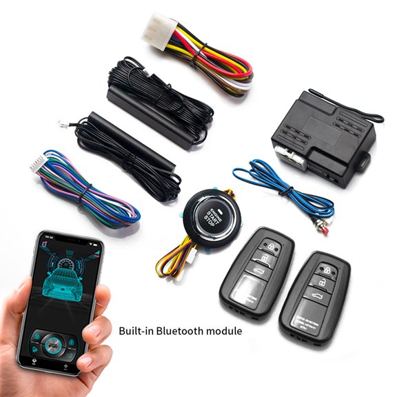 Universal Car Bluetooth Remote Control One-Click Start Keyless Entry Remote Start One-Way Anti-Theft Alarm