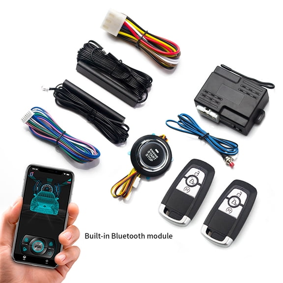 Universal Car Bluetooth Remote Control One-Click Start Keyless Entry Remote Start One-Way Anti-Theft Alarm