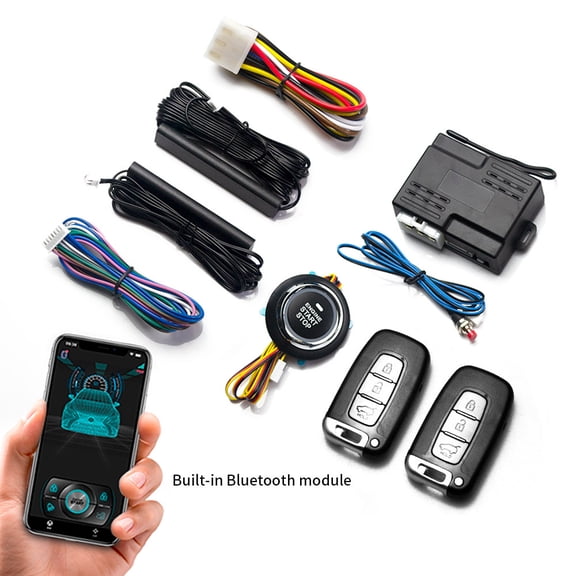 Universal Car Bluetooth Remote Control One-Click Start Keyless Entry Remote Start One-Way Anti-Theft Alarm