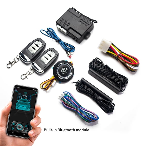 Universal Car Bluetooth Remote Control One-Click Start Keyless Entry Remote Start One-Way Anti-Theft Alarm