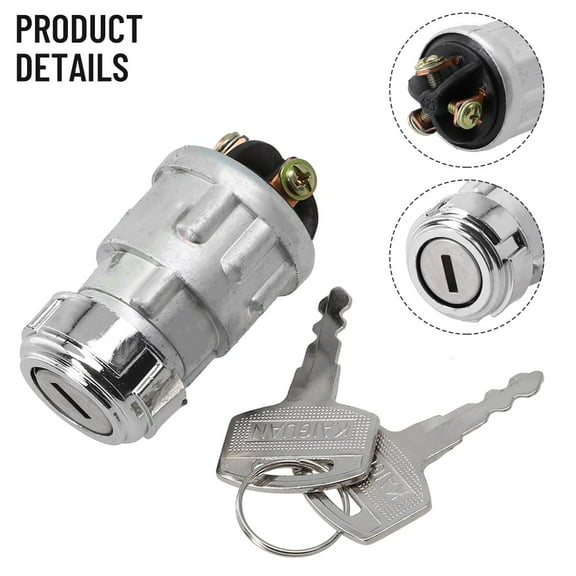 Universal Car Boat Motorcycle Ignition Starter Switch Barrel 3 Position W/ 2 Key