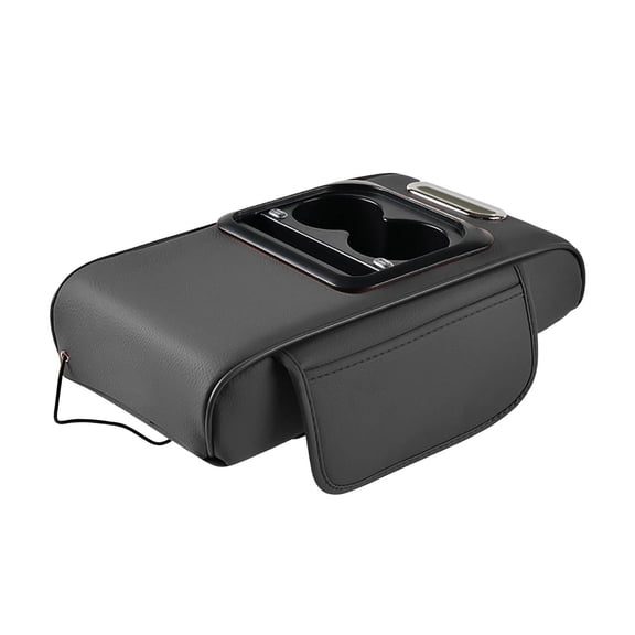 Universal Car Center Console Organizer with 5-in-1 Charging Ports Armrest Storage Pad Cup Holder and Phone Slot for Enhanced Interior