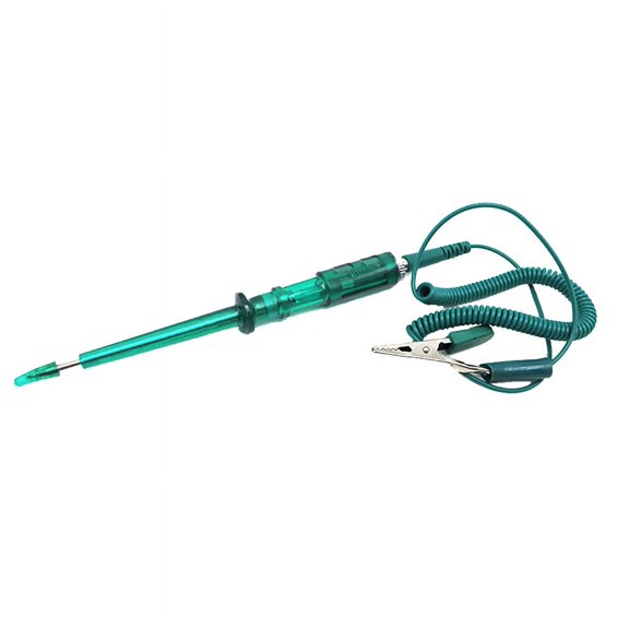 Universal Car Circuit Tester Pen for 6V, 12V, 24V Systems - Inductive Diagnostic Tool with Electroscope Feature, Green