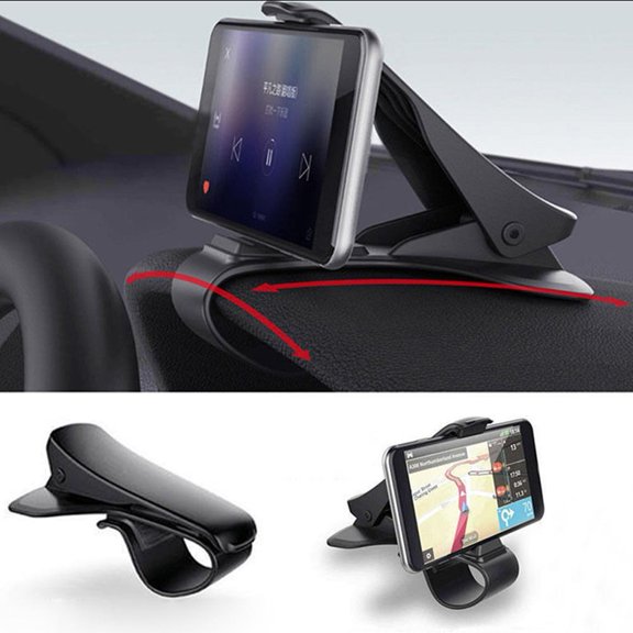 Universal Car Dashboard Mount Holder Stand Bracket for Mobile Phone, GPS, PDA, MP4 Devices - Adjustable Angle, Non-Scratch Silicone Base, HUD Design